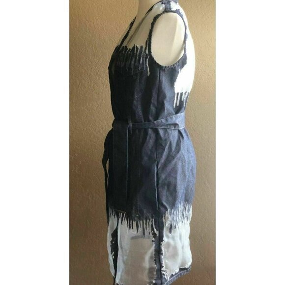 Diesel Womens Blue Mesh Denim F-D-01 Dress XS - Picture 9 of 12